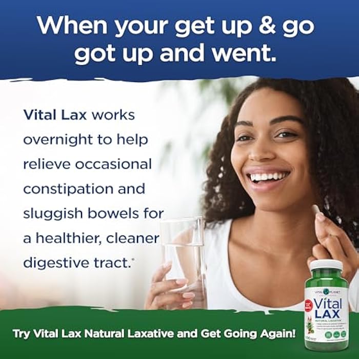 Vital Planet - Vital Lax Natural Laxative Cleanse Supplement for Occasional Constipation, with Magnesium Hydroxide, Slippery Elm, Aloe, and Triphala to Support Bowel Regularity 100 Capsules - Image 5