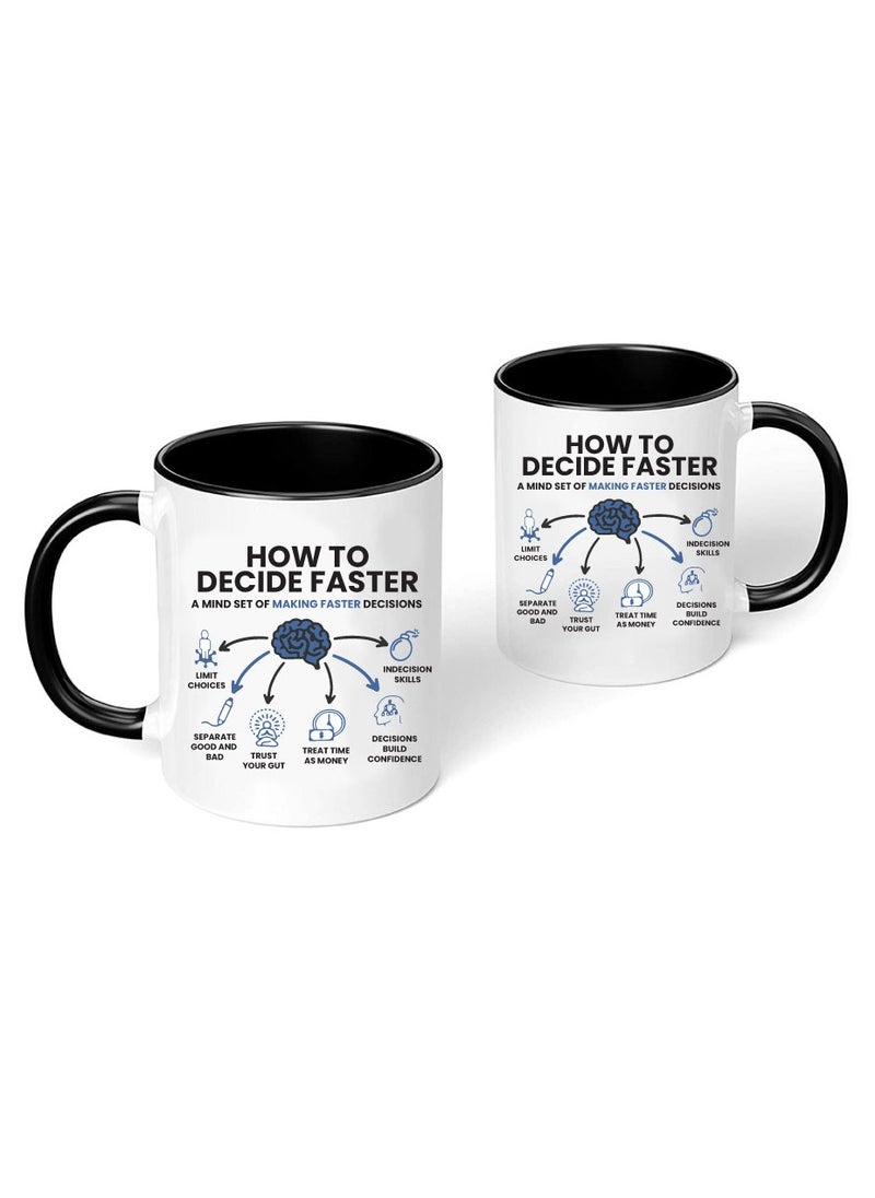 PRINTSHOP4ME - Inspirational Quotes Printed Black two tone ceramic Coffee Mug 11 Oz, Inspirational Gifts for Friends-Gifts for employees,CoWorker,Friends - Image 1