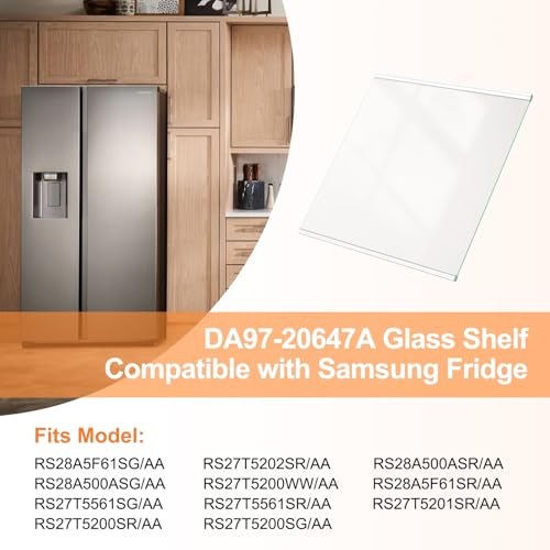 Tomato Man UPGRADED DA97-20647A Refrigerator Glass Shelf Replacement Compatible with Samsung Fridge Glass Shelf RS27T5200SR/AA, RS28A500ASR, RS27T5201SR/AA, RS27T5561SR/AA, RS27T5200SG Tempered Glass Upper Shelf - Image 5