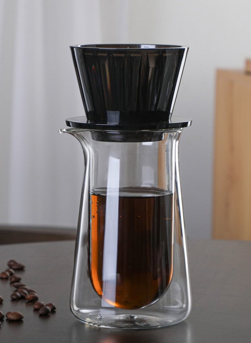 TDAO Wave Type V60 Plastic Coffee Dripper/Cake Dripper Cup, 1~4 Cup Plastic Pour Over Coffee Dripper, Coffee Maker, Slow Brewing V60 Coffee Accessories for Home, Cafe, Restaurants, Strong Flavor Brewer Black - Image 5