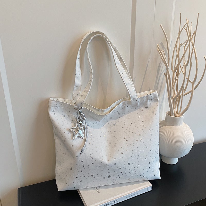 Ins Star Tote Bag, Large Capacity, Casual Shoulder Bag - Image 2