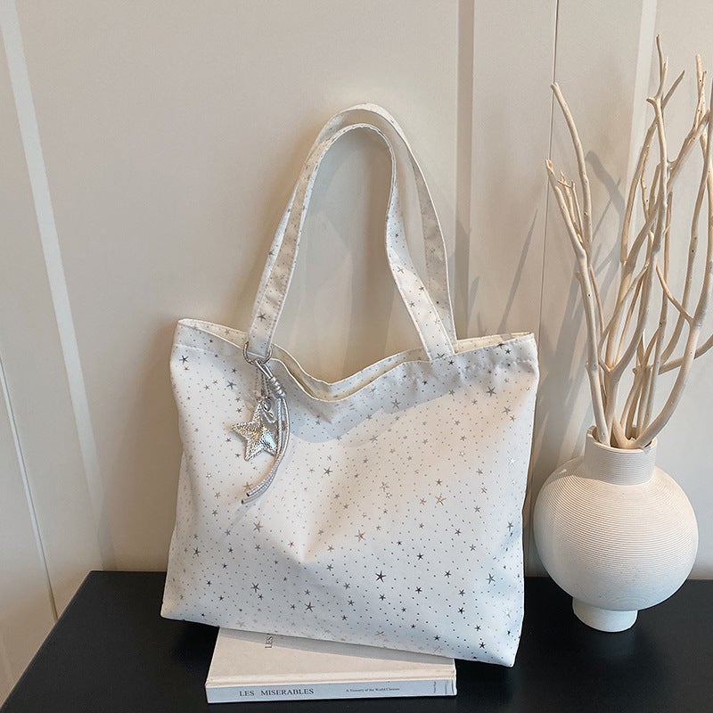 Ins Star Tote Bag, Large Capacity, Casual Shoulder Bag - Image 1