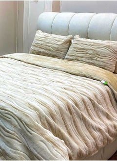 Family Bed quilt set Spanish fur 3 pieces size 240 x 240 cm model 1622 from Family Bed  - Image 2