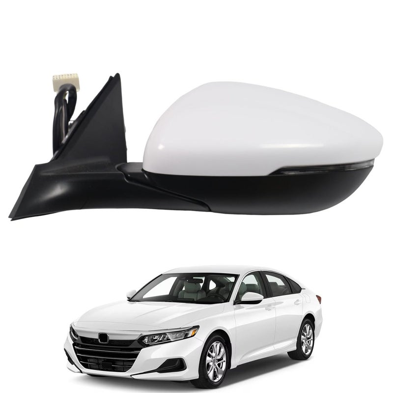 Liizoo Side Mirror for HONDA ACCORD 20182022 Car Door Mirror Fits for HONDA ACCORD 20182022 Left Driver Side Power Heated LampBSM HO1320330 white LH