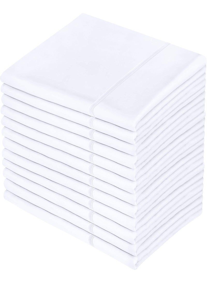 Utopia Bedding Utopia Bedding Queen Pillowcases - 12 Pack - Bulk Pillowcase Set - Envelope Closure - Soft Brushed Microfiber Fabric - Shrinkage and Fade Resistant Pillow Covers 20 x 30 Inches (Queen  White) 
