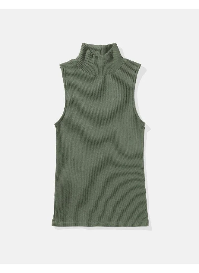 امريكان ايجل AE Ribbed Mock Neck Tank Top