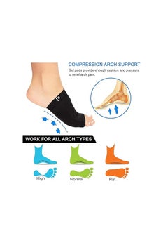 Relax Smart Orthopedic Arch Brace Support For Plantar Fasciitis With Gel Cushion, Orthotics, Arch Cushion, Suitable For Flat Feet, High Arch, Foot Pain Relief  - Image 1