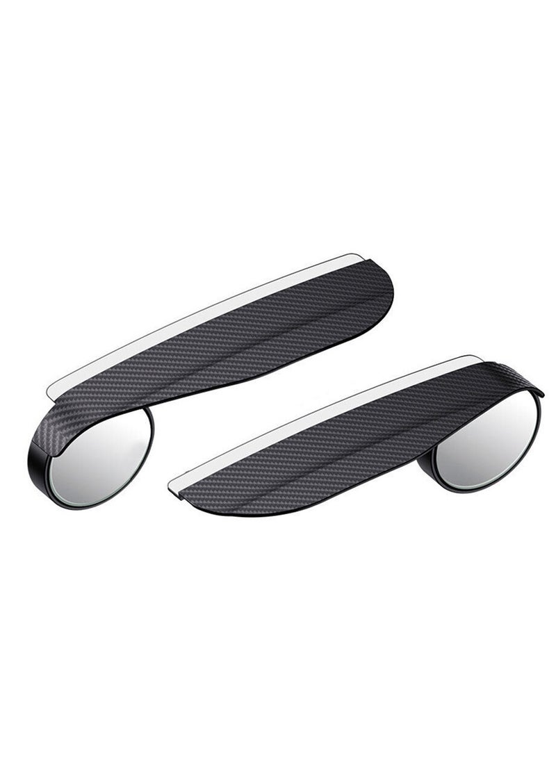 Generic 2 in 1 Carbon Fiber Rain Design Shield Mirror Car Rearview Blind Spot Mirror Rain Eyebrow Integrated Y908  - Image 3