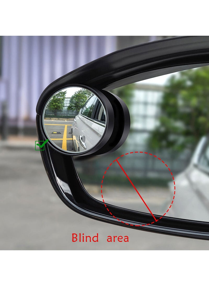 Generic 2 in 1 Carbon Fiber Rain Design Shield Mirror Car Rearview Blind Spot Mirror Rain Eyebrow Integrated Y908  - Image 4