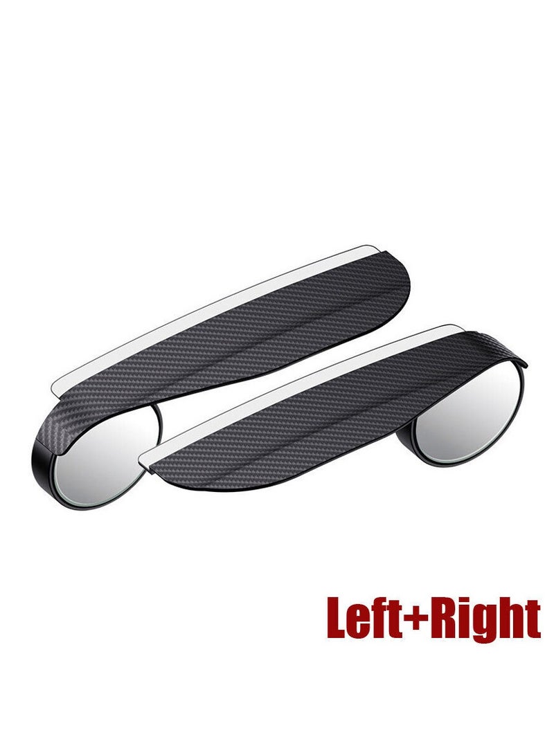 Generic 2 in 1 Carbon Fiber Rain Design Shield Mirror Car Rearview Blind Spot Mirror Rain Eyebrow Integrated Y908  - Image 2