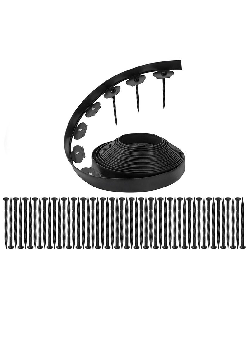 general Garden Border Edging Kit with 100 Anchoring Spikes, Flexible Garden Edging for Landscaping, Flower Beds, Lawn, Yard, and Paver Pathways - Image 1