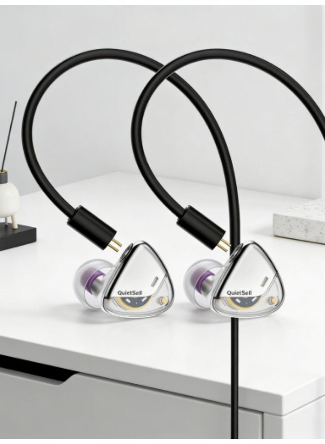 ROSESELSA QuietSea 2 Wired Earphones with Type-C DSP Sound Card & HD Mic, Hi-Fi Gaming IEMs for iPhone 15/Samsung, Zero Latency for PUBG Mobile - Image 2