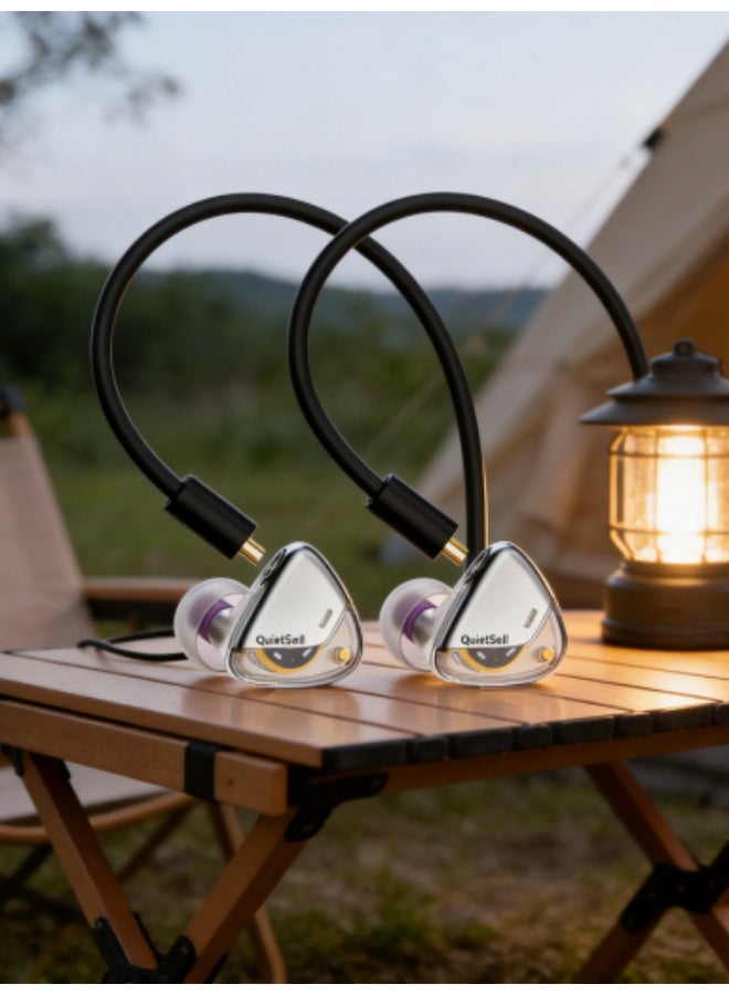 ROSESELSA QuietSea 2 Wired Earphones with Type-C DSP Sound Card & HD Mic, Hi-Fi Gaming IEMs for iPhone 15/Samsung, Zero Latency for PUBG Mobile - Image 3