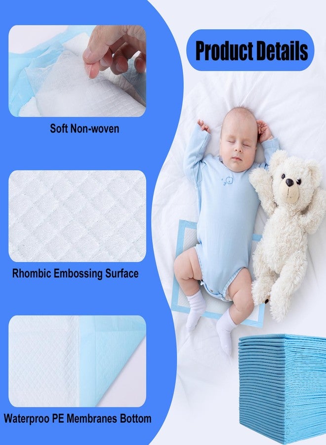 Cptoion 100 Pack Disposable Changing Pads,17 X 13 in Baby Disposable Underpads,Ultra Absorbent Disposable ,Waterproof Diaper Changing Pad,Leakproof Breathable Underpads Bed Table Protector Mat - Image 4