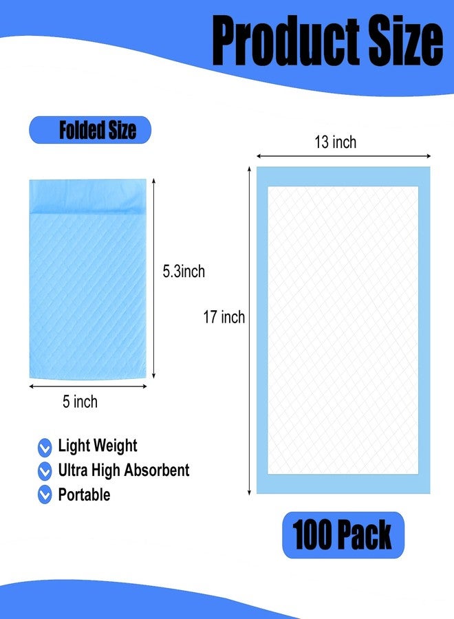 Cptoion 100 Pack Disposable Changing Pads,17 X 13 in Baby Disposable Underpads,Ultra Absorbent Disposable ,Waterproof Diaper Changing Pad,Leakproof Breathable Underpads Bed Table Protector Mat - Image 2