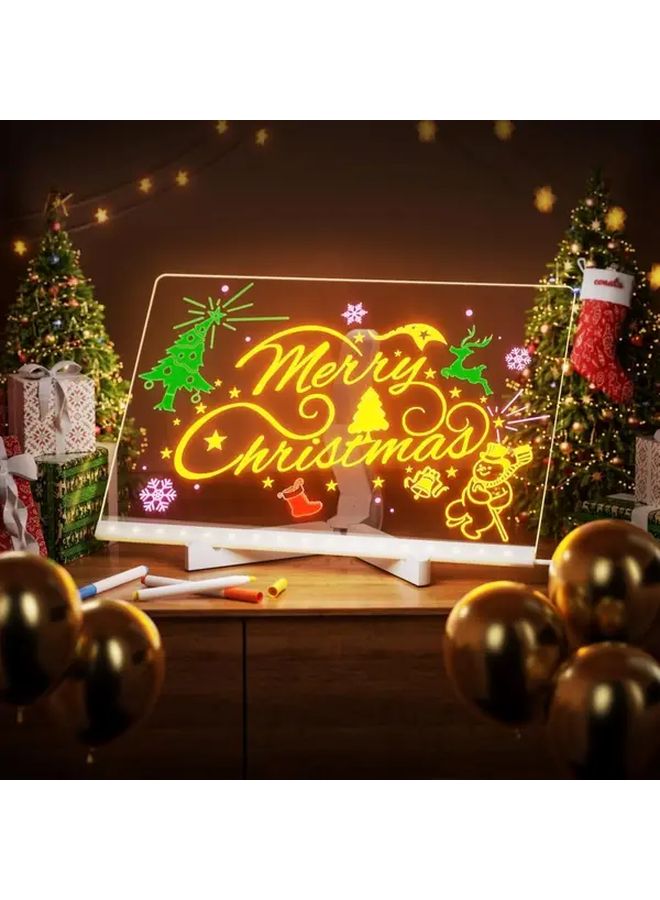 LED Message Board 30x20cm USB Powered Dry Erase Writing Drawing Board with Stand - Image 5