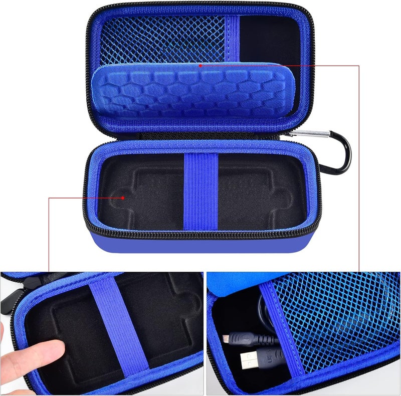 PAIYULE Case Compatible with Samsung T7/ T7 Touch Portable SSD 1TB 2TB 500GB USB 3.2 External Solid State Drive, Travel Carrying Storage Organizer Fits for USB Cables and More Accessories (Blue) - Image 3