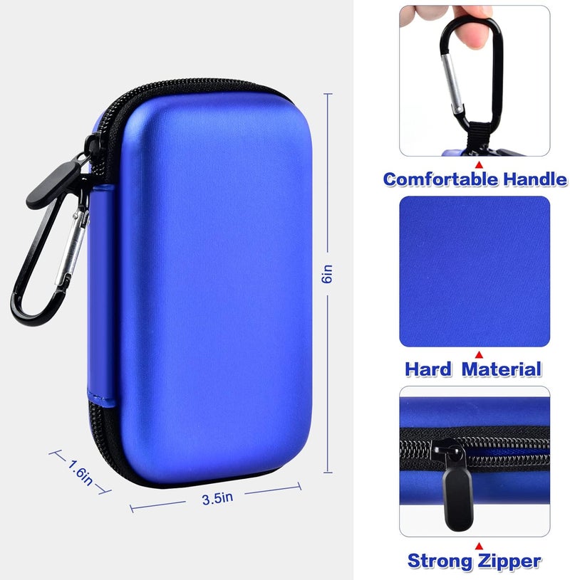 PAIYULE Case Compatible with Samsung T7/ T7 Touch Portable SSD 1TB 2TB 500GB USB 3.2 External Solid State Drive, Travel Carrying Storage Organizer Fits for USB Cables and More Accessories (Blue) - Image 2