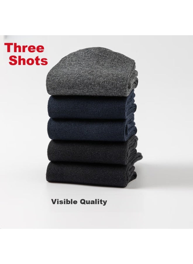 Threegun [jian Series] Men's Socks, Pure Cotton 100%, Odor-resistant And Wear-resistant Socks, Mid-calf Socks With Drawstring, 10a Antibacterial - Image 2