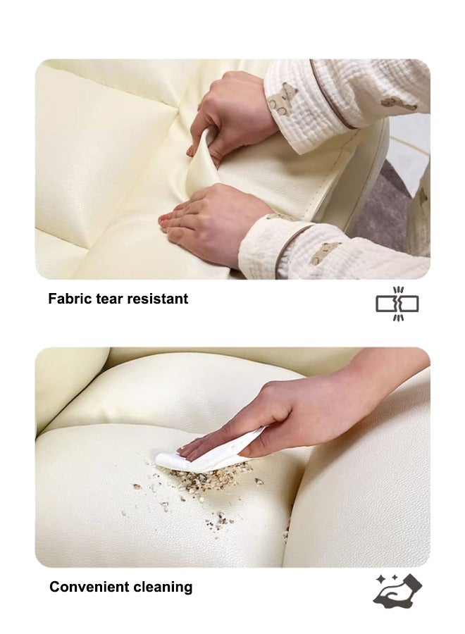 Tanwer Rotating Comfortable Computer Chair White Office Sofa Chair - Image 4