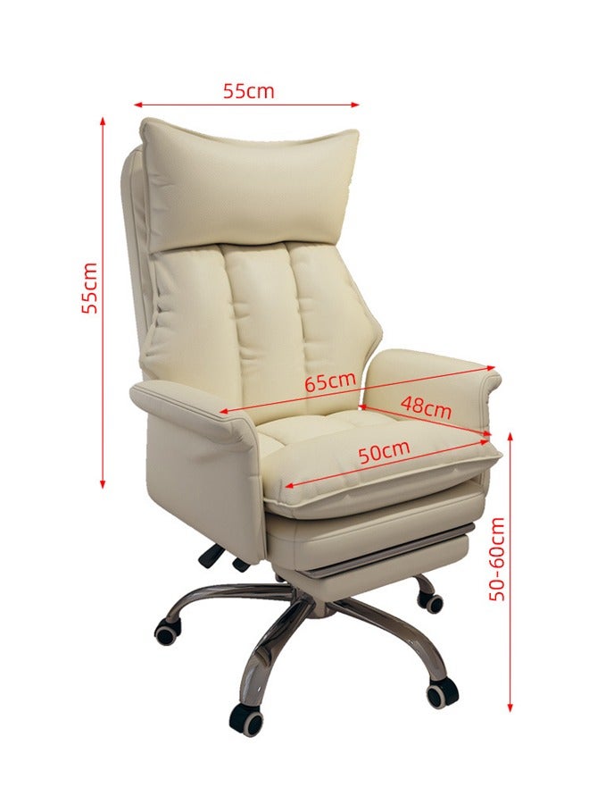 Tanwer Rotating Comfortable Computer Chair White Office Sofa Chair - Image 2
