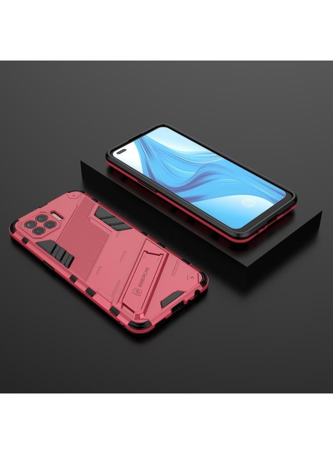 S-TOP Case For OPPO F17 Pro Punk Armor 2 in 1 PC + TPU Shockproof Case with Invisible Holder - Image 2