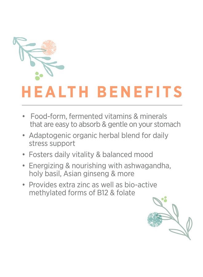 Pure Synergy فيتا•مين•فيتاليتي ; 60 قرص ; 2 في اليوم متعدد الفيتامينات للرجال مصنوع من مكونات عضوية ; غير معدلة وراثياً ; نباتي ; مصنوع من الخضروات والفواكه والأعشاب العضوية - Image 5