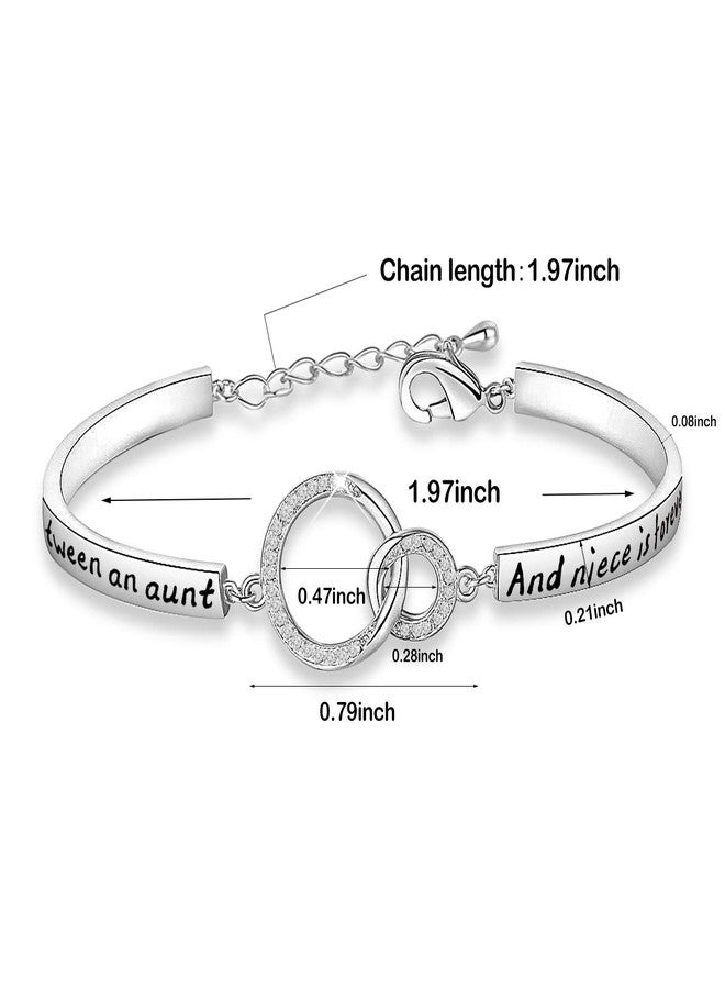 WUSUANED Aunt & Niece Bracelet - Birthday & Graduation Gift - The Love Between An Aunt and Niece is Forever - Relationship Bracelet - Image 2