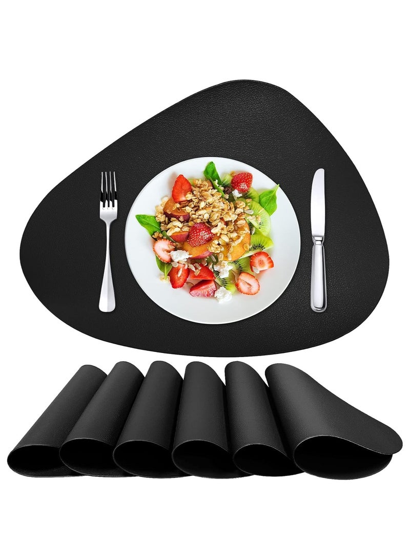 Two-Sided Washable Leather Placemats/Tablemats,Heat Resistant and Stain Resistant,Durable Non-Slip,Easy to clean Dining Table Place Mats,For Kitchen Coffee Table Wedding Party - Image 1