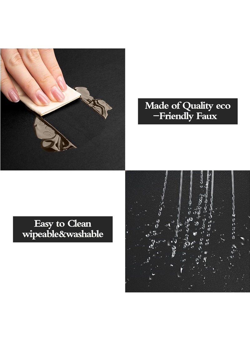 Two-Sided Washable Leather Placemats/Tablemats,Heat Resistant and Stain Resistant,Durable Non-Slip,Easy to clean Dining Table Place Mats,For Kitchen Coffee Table Wedding Party - Image 4