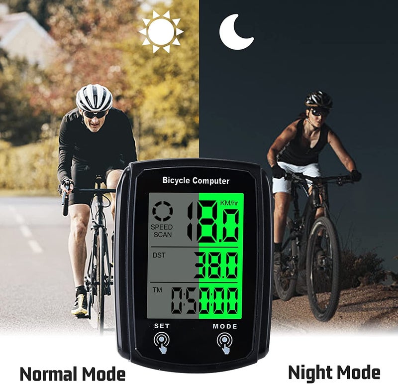Linist Wired Bicycle Computer,MPH KM/H Bicycle Computer,Digital LCD Backlight Display Bike Speedometer,Universal 19 Functions IP54 Waterproof Bicycle Speedometer - Image 3