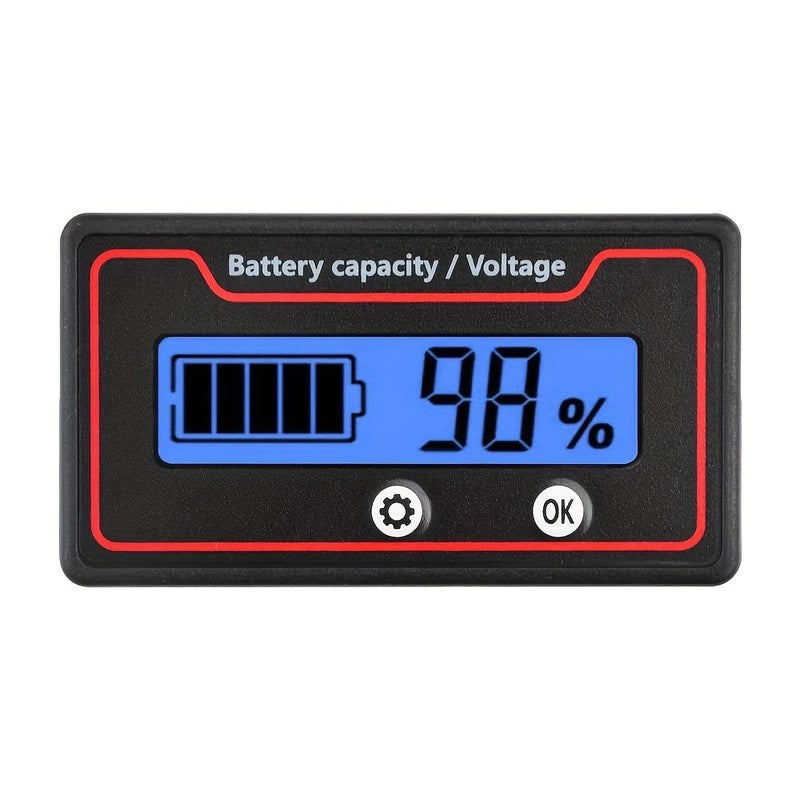 White LED Voltage Meter For Lithium Battery Charge Measurement At 12V 24V 36V 48V 60V And 72V - Image 3