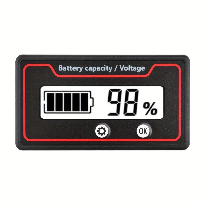 White LED Voltage Meter For Lithium Battery Charge Measurement At 12V 24V 36V 48V 60V And 72V - Image 2