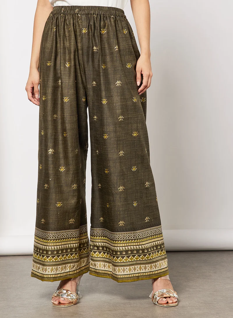 HANA & SARA 2-Piece Jalabiya And Pants Set With Matching Sheila