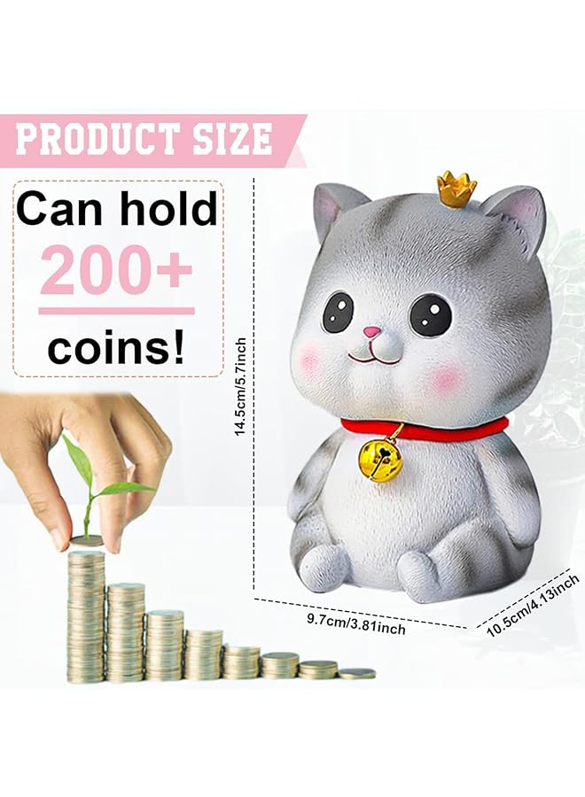 erorex Cat Money Bank Saving Money Jar Decorative Coin Bank For Home Living Room Bookshelf Cute Cat Design Money Saving Box Ideal For Kids And Adults Stylish Home Decor Piece - Image 5