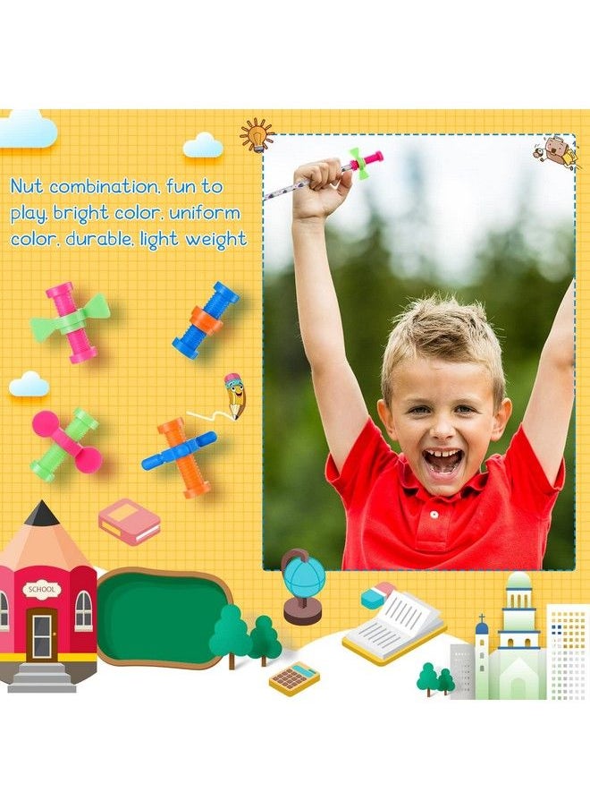 Zhanmai - Fidget Small Finger Toy Pencil Topper Plastic Pencil Colorful Fidget Flipper Pencil Top Fidgets Assorted Fidget Tool Spinner For Anxiety Release (36 Pieces) - Image 1