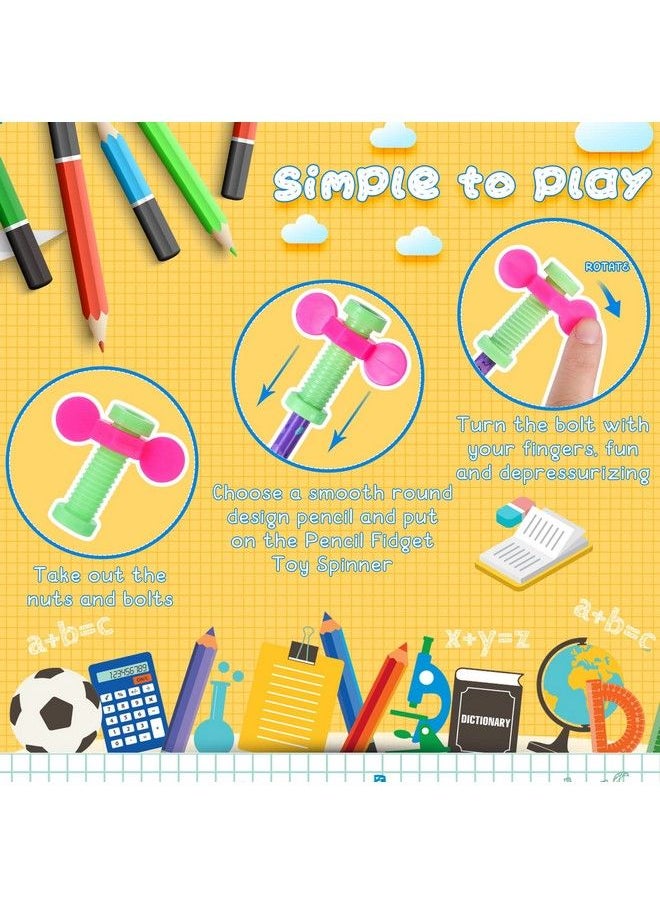 Zhanmai - Fidget Small Finger Toy Pencil Topper Plastic Pencil Colorful Fidget Flipper Pencil Top Fidgets Assorted Fidget Tool Spinner For Anxiety Release (36 Pieces) - Image 1