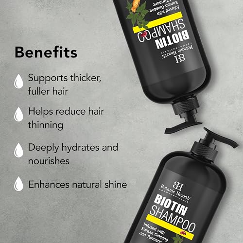 Botanic Hearth Biotin Shampoo | Infused With Korean Ginseng & Turmeric For Stronger, Thicker | Looking Hair | Sulfate & Paraben Free | 16 Fl. Oz - Image 5