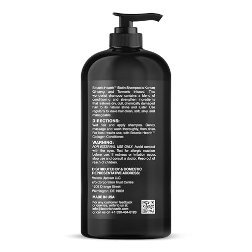 Botanic Hearth Biotin Shampoo | Infused With Korean Ginseng & Turmeric For Stronger, Thicker | Looking Hair | Sulfate & Paraben Free | 16 Fl. Oz - Image 3
