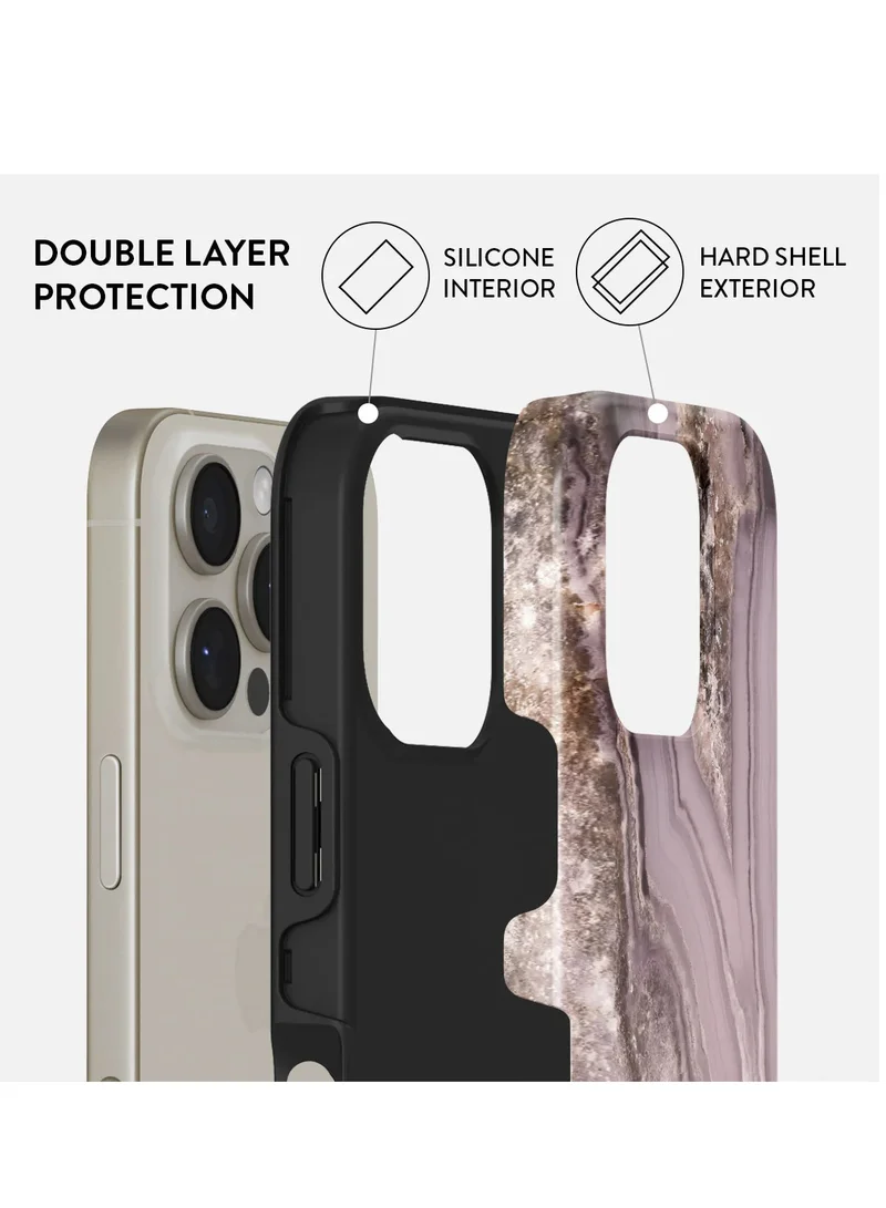 BURGA Premium BURGA Case Compatible with iPhone 15 Pro - Golden Taupe -Layer Hard Shell + Silicone Protection - Golden Taupe Design