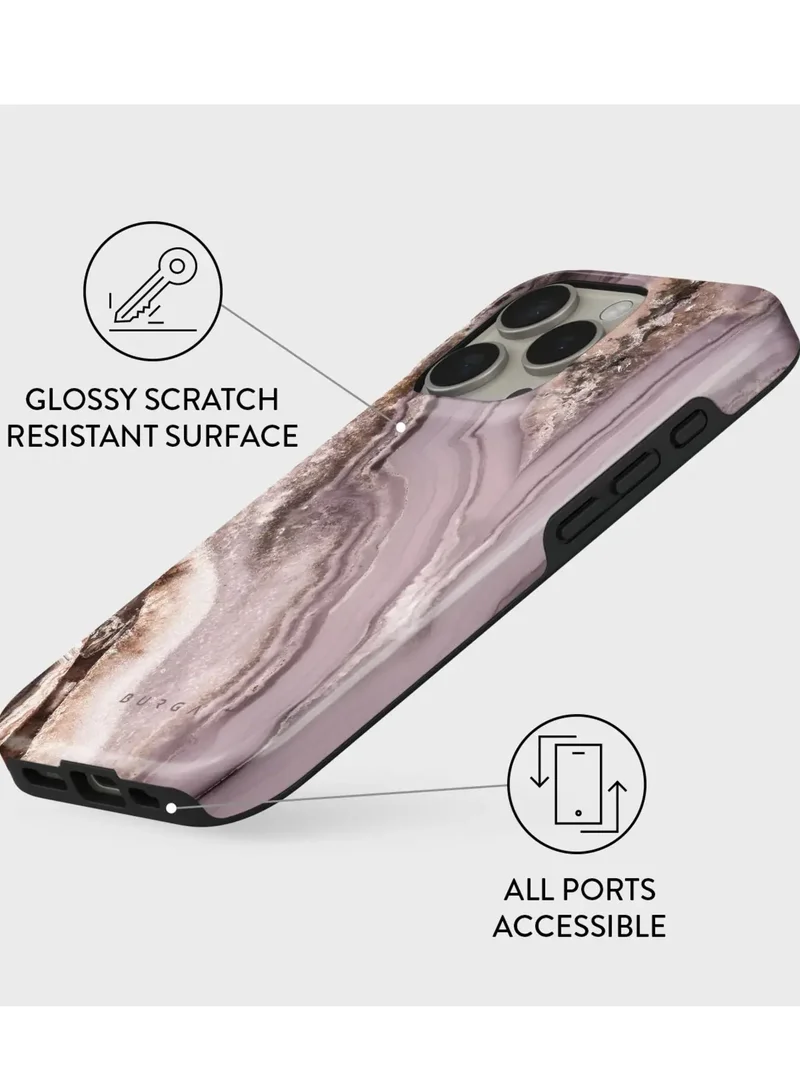 BURGA Premium BURGA Case Compatible with iPhone 15 Pro - Golden Taupe -Layer Hard Shell + Silicone Protection - Golden Taupe Design