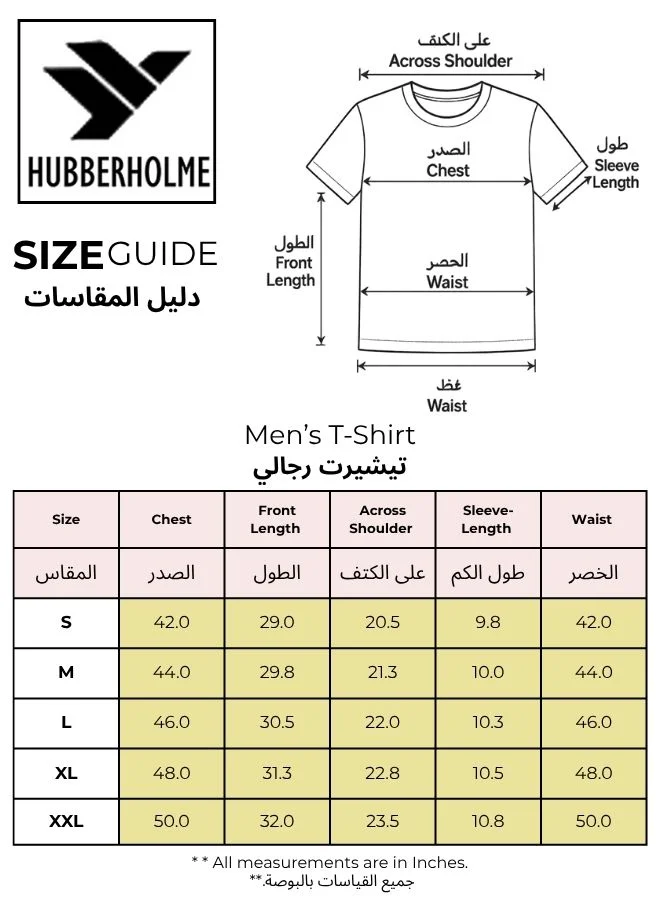 Hubberholme Men's Blue 100% Cotton Solid Oversized T-Shirt