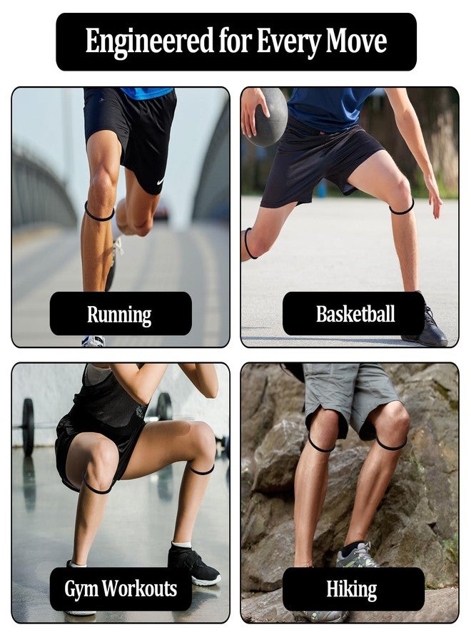 smrtcol Patellar Tendon Knee Strap for Pain Relief & Support, Silicone Patella Tendon Strap for Running, Basketball, Volleyball, Gym Workouts, Jumpers Knee (4 Pcs) - Image 3
