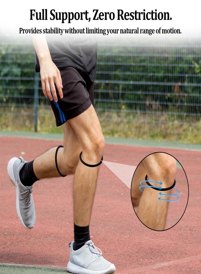 smrtcol Patellar Tendon Knee Strap for Pain Relief & Support, Silicone Patella Tendon Strap for Running, Basketball, Volleyball, Gym Workouts, Jumpers Knee (4 Pcs) - Image 4