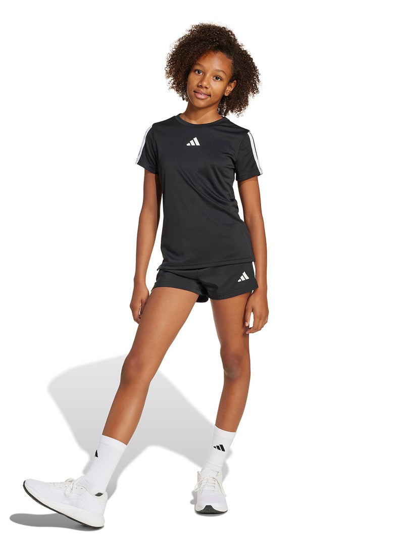 Adidas Youth Training Essential 3 Stripe T-Shirt  - Image 5