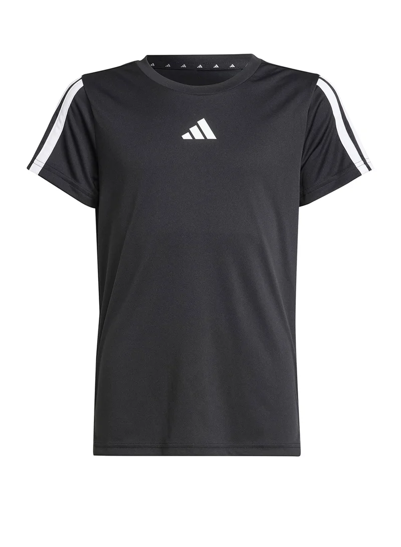 adidas تيشيرت أساسي بتصميم 3 خطوط للشباب