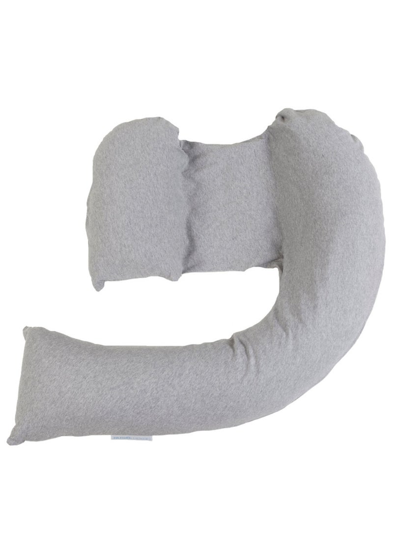 2 in 1 Maternity & Breastfeeding Pillow - Grey Marl
