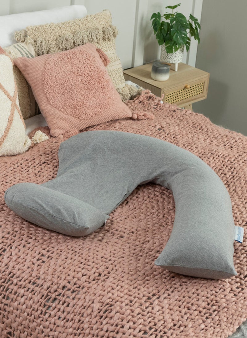 2 in 1 Maternity & Breastfeeding Pillow - Grey Marl