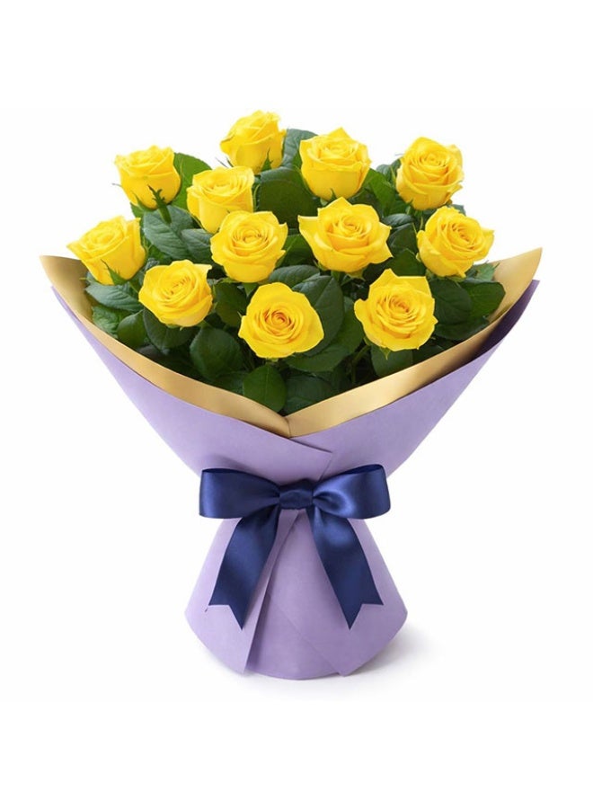 Yellow Roses, 50cm - 12 Stems, Kenya