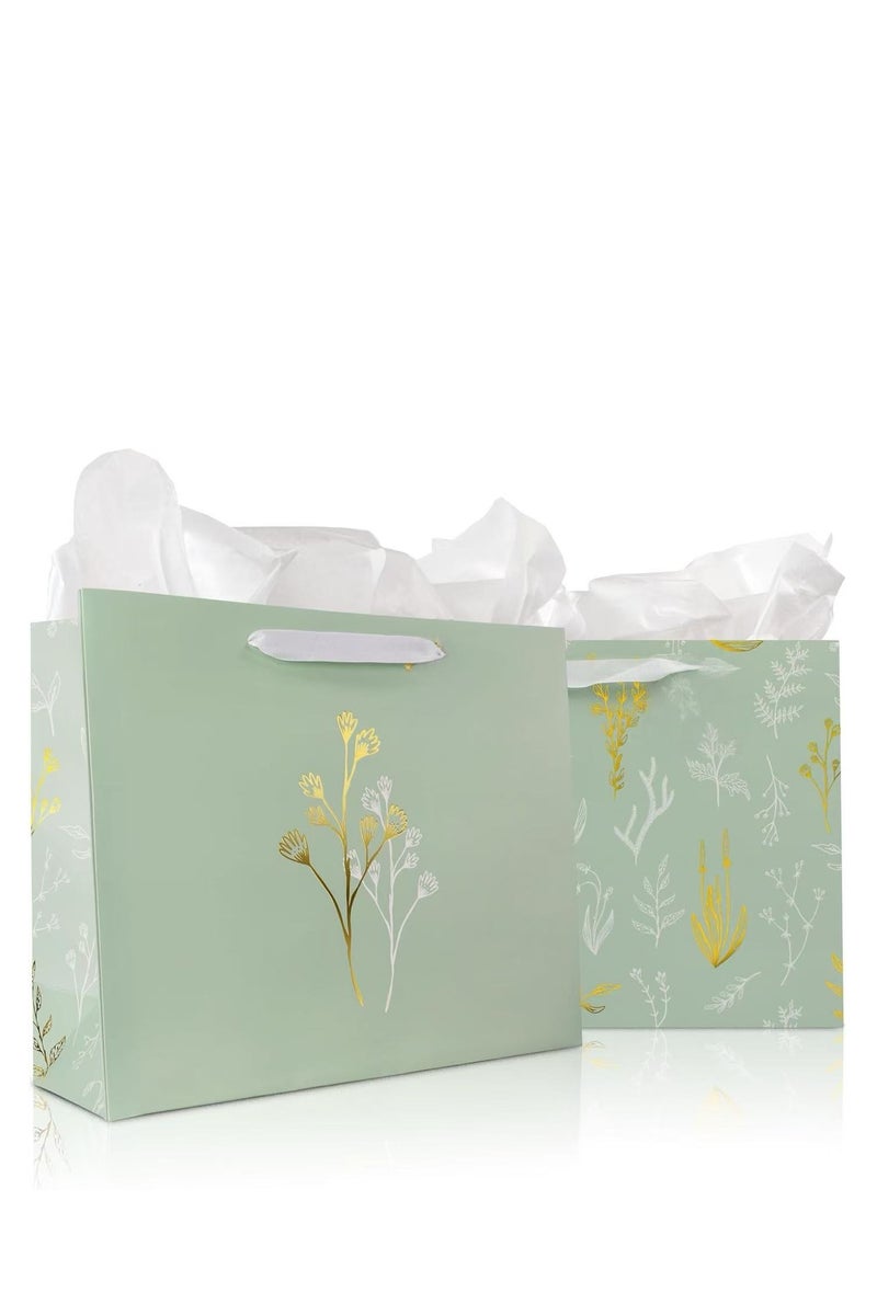 جوسكوين حقيبة هدايا كبيرة ورقية مع شريط وبطائق تهنئة وورق ناعم، حقيبة احتفال محمولة مع مقابض، مثالية لأي هدايا مناسبات عيد ميلاد، زفاف، يوم الأم ومناسبات خاصة - Image 1